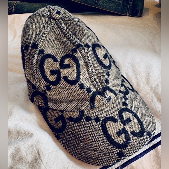 Gucci Wool Hat – Gray/Navy GG Motif - Picture 2 of 3